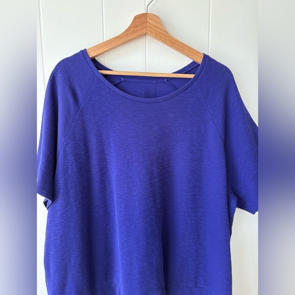 Eileen Fisher Organic Cotton Slubby Rib Knit Elbow-Sleeve Top | Size XL - Picture 5 of 6
